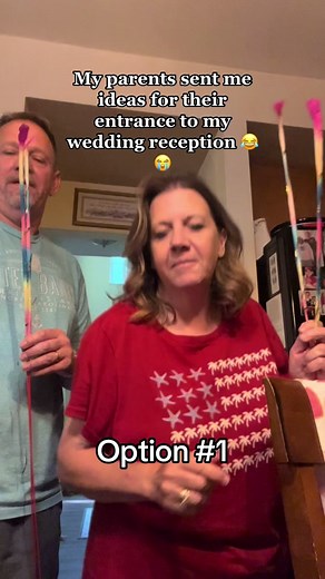 My parents really spent their Saturday night planning this 😂😭❤️ What’s your favorite? #wedding #parents #weddingentrance