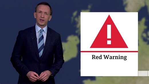 What does a red weather warning mean?