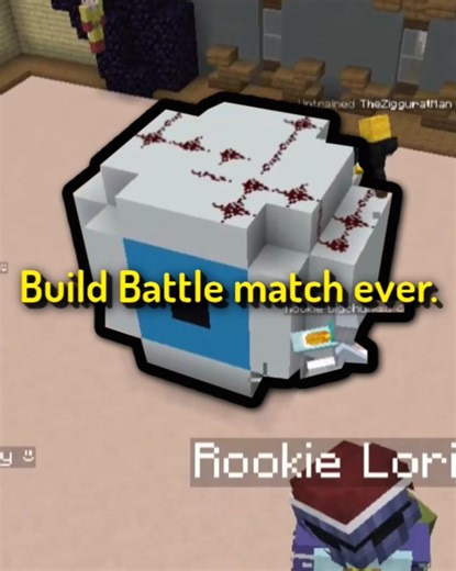 My First Ever Recorded Build Battle Match! 👁 | #shorts #minecraft #minecraftbuilding #buildbattle