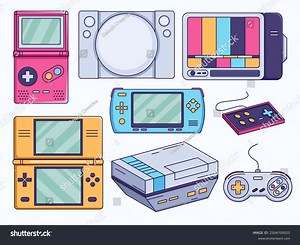 Illustration Retro Classic Gaming Console Classic Stock Vector (Royalty Free) 2504705025 | Shutterstock
