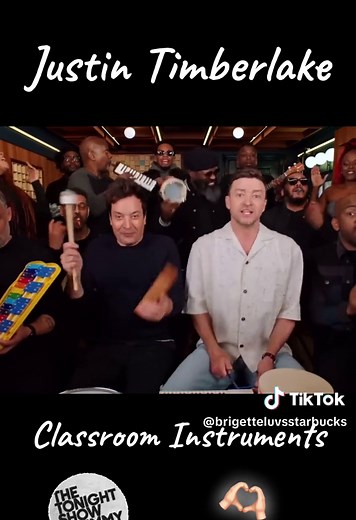 Justin performs a medley of his songs with The Roots and Jimmy Fallon using classroom instruments on The Tonight Show! 🫶🏻 #thetonightshowstarringjimmyfallon #jimmyfallon #jt #fyp #classroominstruments #mylove #selfish #thetonightshowstarringjimmyfallon #theroots