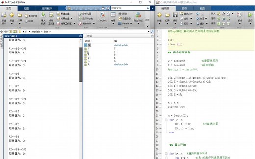 Matalab Floyd算法 弗洛伊德算法 任意两点间最短距离