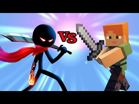 Stickman vs Craftman - Stickman vs Minecraft Gameplay Part 1
