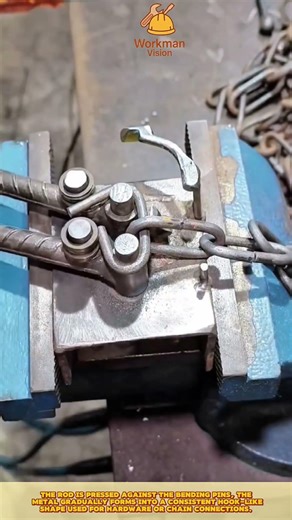Skilled Worker Bending Steel Rod with Manual Jig Tool for Accurate Metal Forming