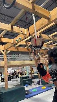 Flying through the awesome obstacle course design at a ninja warrior competition! 1st place 1:11 !