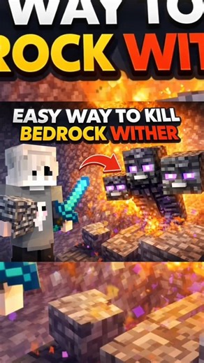 Easy way to kill bedrock wither💀⚡