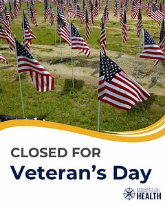 All Springfield-Greene County Health offices, clinics, programs and services will be closed Tuesday Nov. 11 in observance of Veteran's Day. We will reopen as usual on Wednesday, Nov. 12. | Springfield-Greene County Health | Facebook