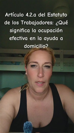 El artículo 4.2.a del Estatuto de los Trabajadores reconoce el derecho a la ocupación efectiva, pero... ¿qué significa realmente para una auxiliar de ayuda a domicilio? En este vídeo te explico, con ejemplos reales, por qué no pueden pedirte que hagas cualquier tarea solo porque estés en un domicilio, qué límites existen y por qué es tan importante conocer este derecho. Porque una auxiliar de ayuda a domicilio ha sido contratada para cuidar personas y desempeñar las funciones propias de su categ