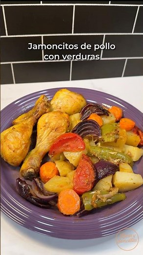 Jamoncitos de pollo con verduras