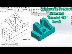 Solidworks Practice Drawing Tutorial -02 | Tamil |