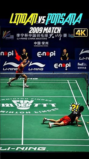 LIN DAN'S IMPOSSIBLE DIVE SAVE vs Ponsana 😱 2009 China Masters | 4K Remastered l viral#badminton