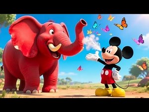 😂🐘 Red Elephant Funny Adventure for Kids | Cute & Silly Moments! 🎉👶