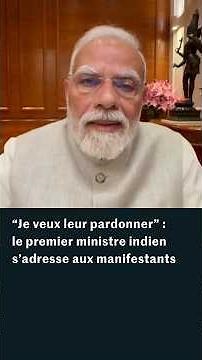 Le premier ministre indien s'adresse aux manifestants