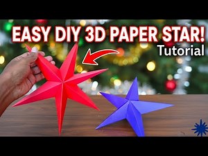 Christmas Star | 3D Star ⭐Craft Tutorial | DIY Paper Craft | Christmas Decoration