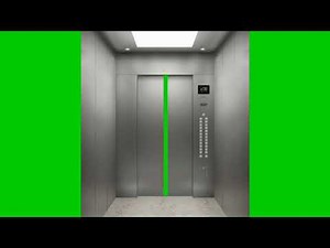 Green Screen Closing and Opening Elevator / Free download