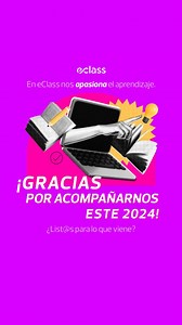 🎉 ¡Prepárate! Lo que se viene en eClass para el 2025 🚀 No solo son metas, ¡son desafíos que nos inspiran! 🌟 👉 Más aprendizaje: •4 nuevos MOOCs gratuitos 📚 y nuevos cursos en nuestra oferta académica, con videos y gráficas full en tendencias de diseño. •Nuevas funcionalidades, tecnología y accesibilidad se integran a nuestra plataforma para ofrecer una experiencia fluida e inclusiva. 👉 Más impacto: •Creciendo junto a la sede online de INACAP 🤝 •Upgrade y Migración Ágil de Sistemas de Desar