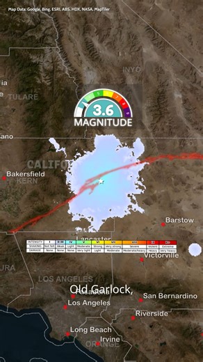 The Garlock Fault showed renewed activity early on January 18, 2026, when a light magnitude 3.5 earthquake struck near Old Garlock, California. The quake was likely felt as very weak shaking in nearby communities including California City and Ridgecrest. #earth44 #earthquake #earthquakes #california #unitedstates #fyp #viral #trending | Earth44