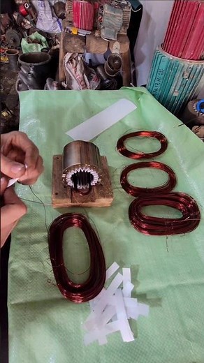 Water Pump Motor Rewinding Process | Electric Motor Coil Winding Repair #shorts #waterpump