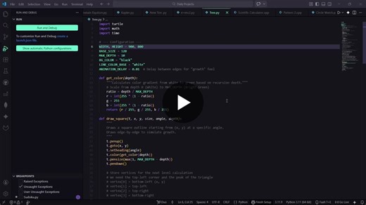 #python #fractal #mathematics #programming #engineering #visualization | Manthan Vinzuda
