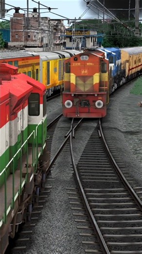 Two Express Trains Crossing Same Railroad #1 -Train Simulator Game #train #trainsimulator #traingame