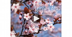 Bonne fête, carte fleurie