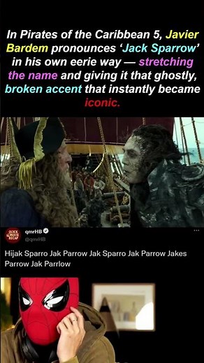 The Iconic Way Captain Salazar Says “Jack Sparrow”
