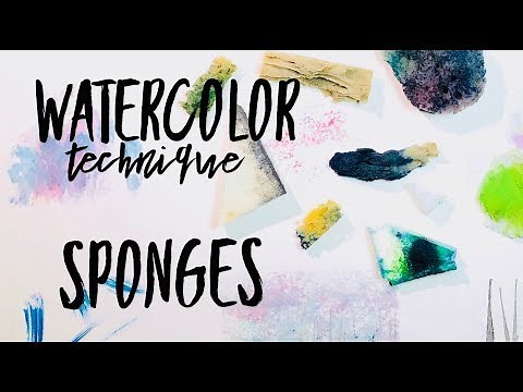 Watercolor Technique: Sponge Painting ~ WATERCOLOUR by Scarlett Damen