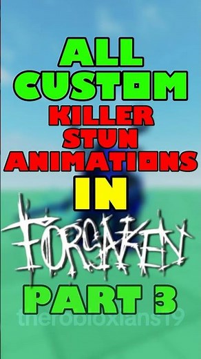 All Custom Killer Stun Animations In Forsaken!!! #forsaken #roblox #viral #shorts #fyp