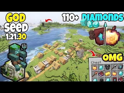 🔥 Ultimate [God Seed] For Minecraft 1.21 Bedrock & PE | Best Village Island Seed Bedrock 1.21.130