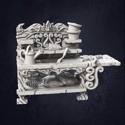 Potting Workbench D&D RPG Terrain World Forge Miniatures (dungeons and Dragons, Pathfinder, Wargaming, Tabletop Games) - Etsy