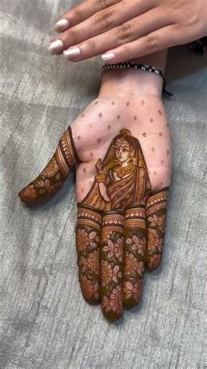 Maharashtrian Bride Mehndi Design 👰❤️ | Dulhan Portrait Mehndi 2026 #shorts