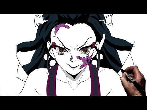 How To Draw Daki (Close Up) | Step By Step | Demon Slayer