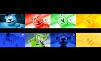 Mix of 8 videos from youtube : Gummy Bear Song HD (Four Backwards Versions at Once)