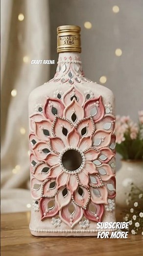 Turning an Old Bottle into Luxury Floral Art 😍🌸