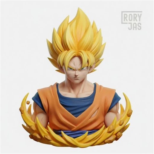 3D character artist on Instagram: "SS Goku finished #dragonball3d #dragonballz #dbzfanart #3dprintable"