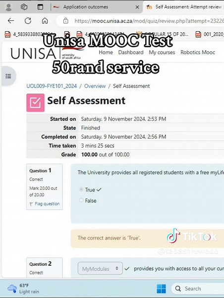 Unisa 2024 MOOC Test: Guaranteed Success for R50