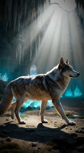 🐺 Wolf + glowing cave → SECRET CAVE