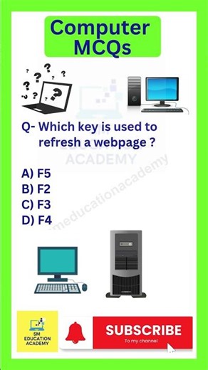 Which Key Is Used to Refresh a Webpage? | Computer MCQ #9 | Computer Basics #Shorts