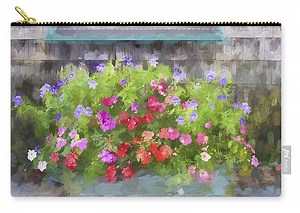 Window Box Painterly Effect Zip Pouch by Carol Leigh