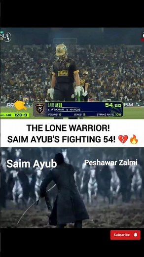 LONE WARRIOR SAIM AYUB!! 🫡 54 Runs Against Peshawar Zalmi ! 💔 #PSL2026