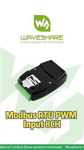 Modbus RTU PWM Input 8CH,8-Ch PWM Freq/Duty Cycle Acquisition,Wide 7~36V DC Power Input#waveshare