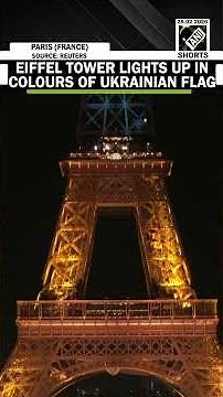 Eiffel Tower lights up in colours of Ukrainian flag to mark 4th anniversary of conflict