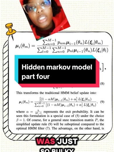 The belief update introduced in the alpha beta hidden markov model simplies the standard HMM by doing away with tracking all the transition probabilities. The researchers introduce alpha which represents the exit probability that the model will transition to the next state.