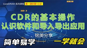 CDR的基本操作认识软件和导入导出怎么用，CDR基础入门系列教程。