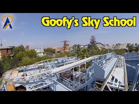 Goofy's Sky School Roller Coaster POV at Disney California Adventure