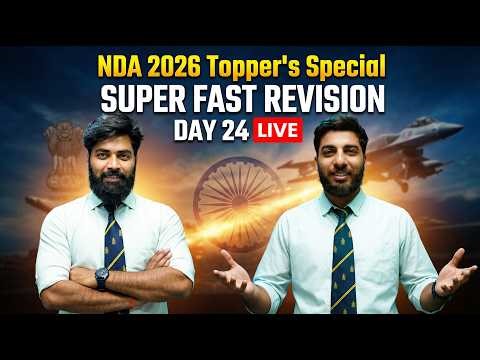 🚨NDA 2026 Topper’s Special | Day 23 LIVE Marathon | Maths by Prashant Sir + English by Navin Sir🚨