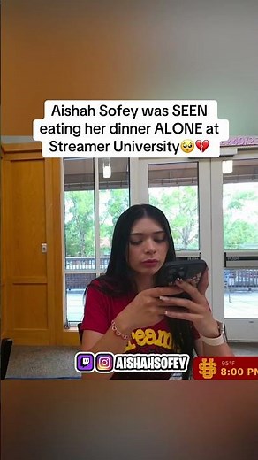 Aishah Sofey was seen eating alone🥺💔