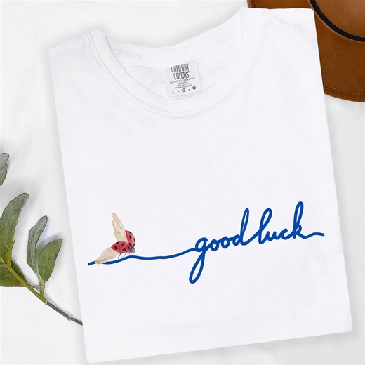 Good Luck Ladybug Shirt, Minimal Lucky Charm T Shirt, Positive Vibes Graphic Tee, Comfort Colors Unisex Shirt, Gift for New Beginnings - Etsy