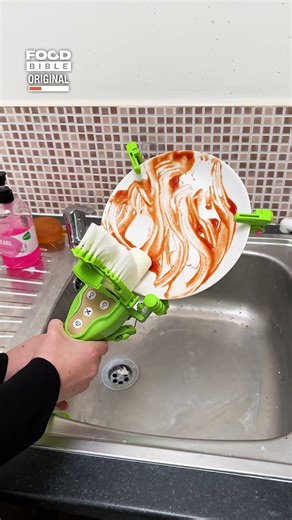 Satisfying automatic plate washer 🍽️🧼😲
