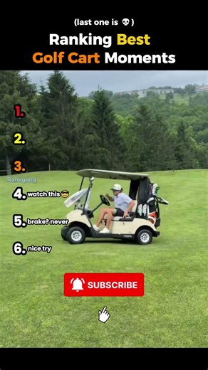 Ranking Best Golf Cart Moments⛳ #shorts #golf